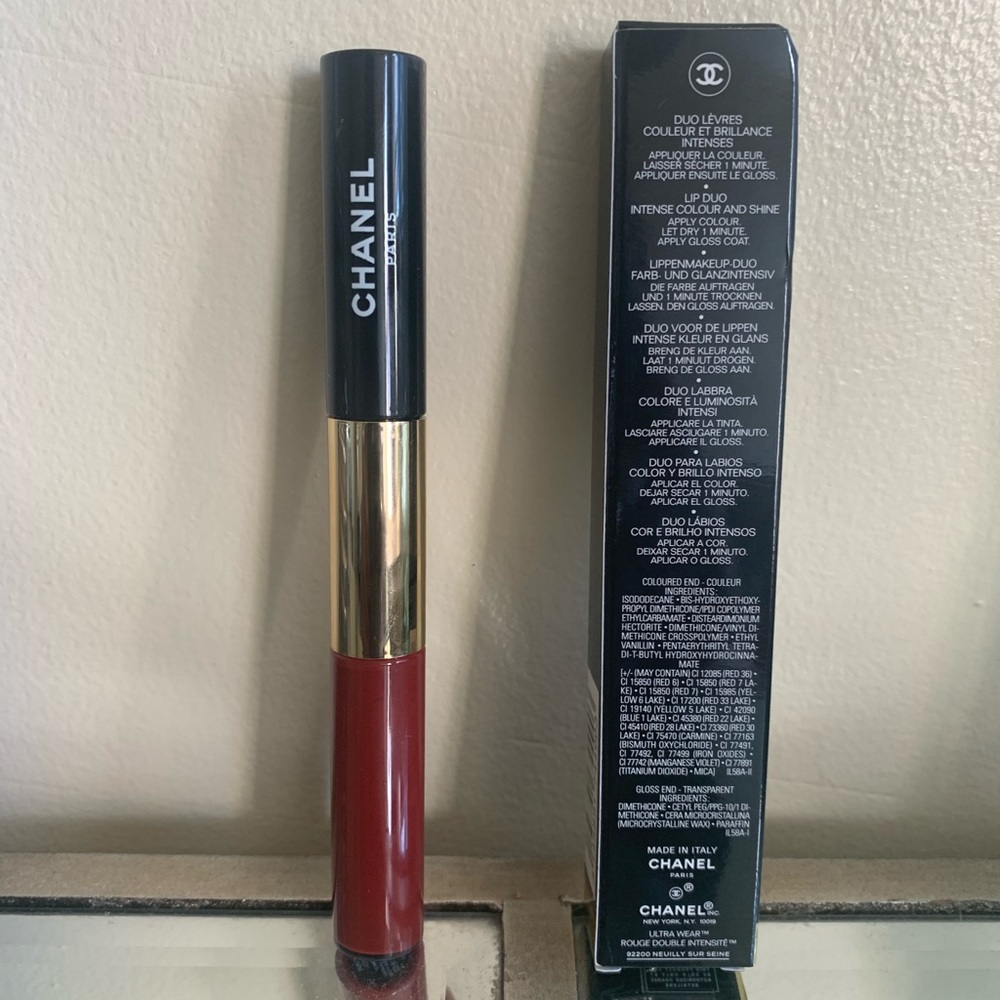 CHANEL ROUGE DUO Ultrawear Intensite Liquid Lip Colour-EVER RED #49- READ! - Picture 3 of 3